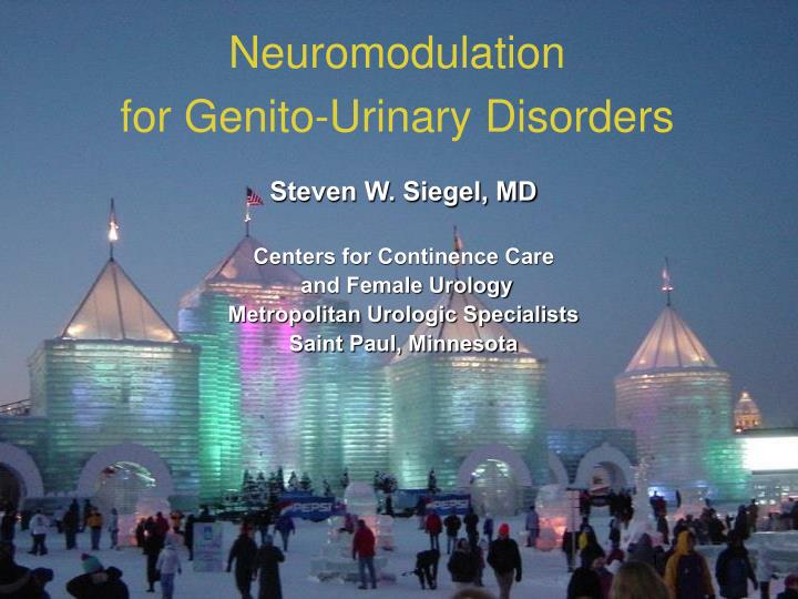 neuromodulation for genito urinary disorders