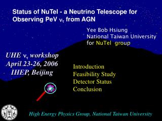 High Energy Physics Group, National Taiwan University