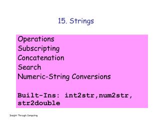 15. Strings