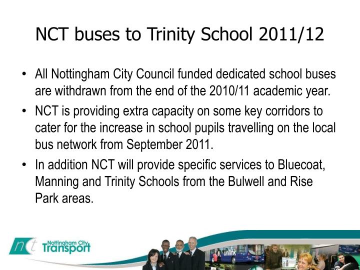 nct buses to trinity school 2011 12
