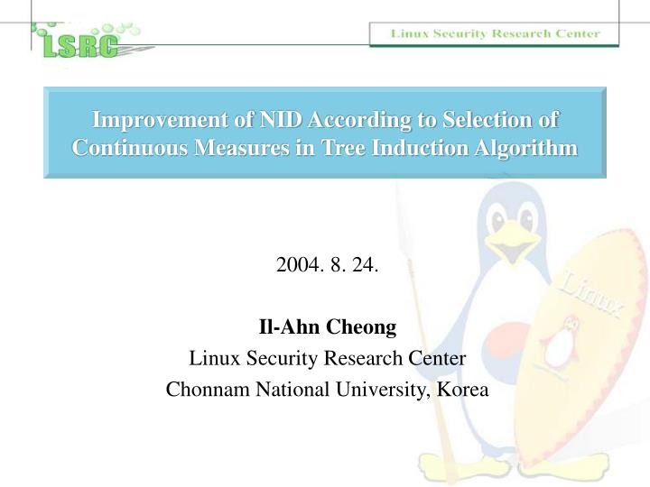 improvement of nid according to selection of continuous measures in tree induction algorithm