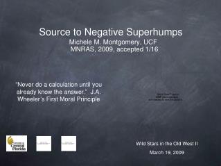 Source to Negative Superhumps