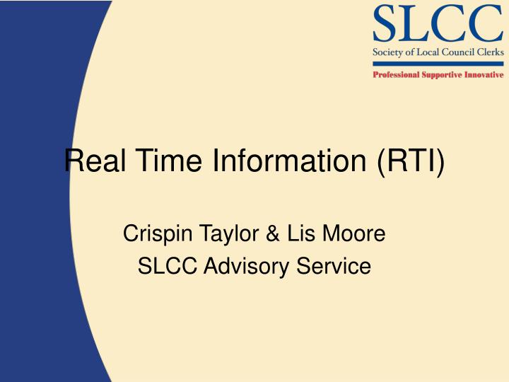 real time information rti