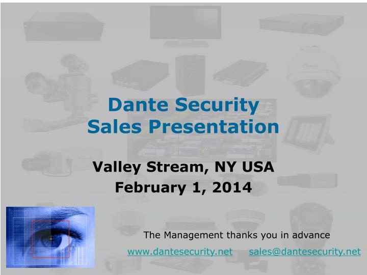 dante security sales presentation