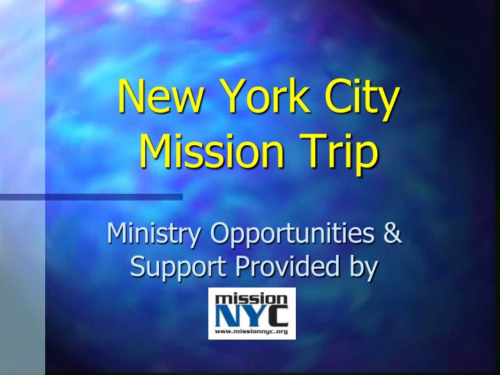 new york city mission trip