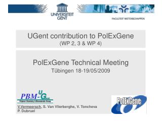 UGent contribution to PolExGene (WP 2, 3 &amp; WP 4)