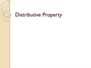distributive property