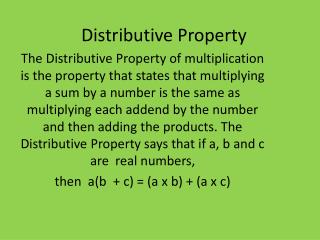 distributive property