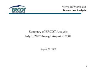 Move-in/Move-out Transaction Analysis