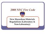 2008 NYC Fire Code - slide 1