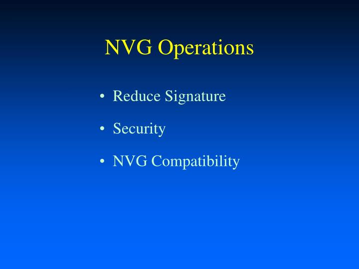 nvg operations