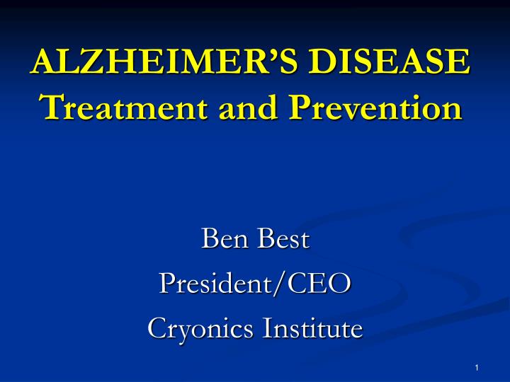 alzheimer s disease treatment and prevention