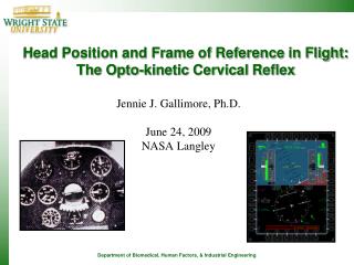 Head Position and Frame of Reference in Flight: The Opto-kinetic Cervical Reflex