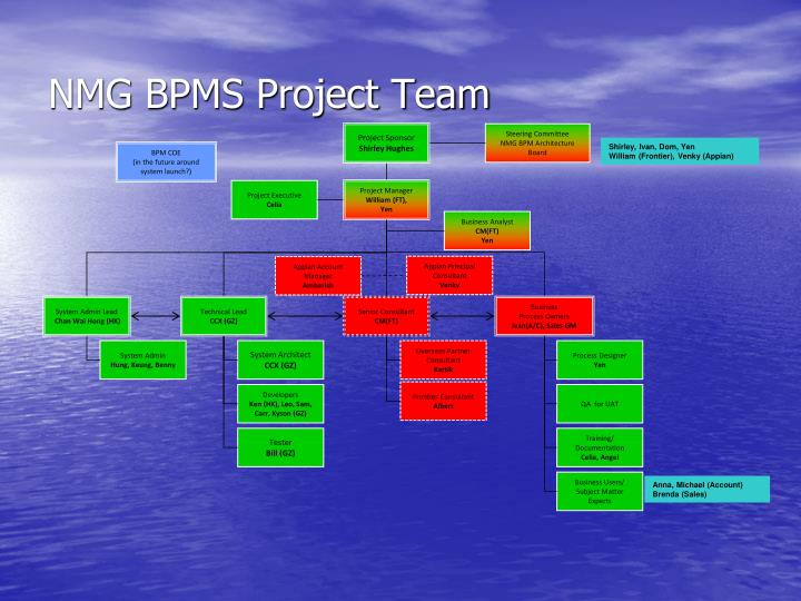 nmg bpms project team