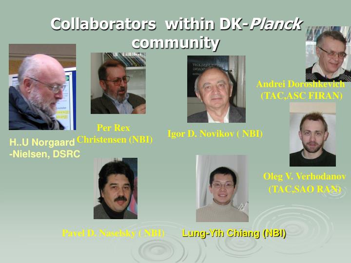 collaborators within dk planck community