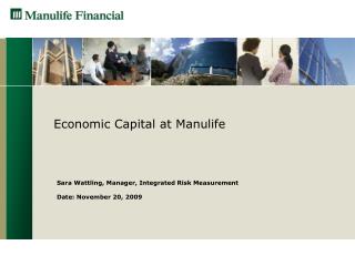Economic Capital at Manulife