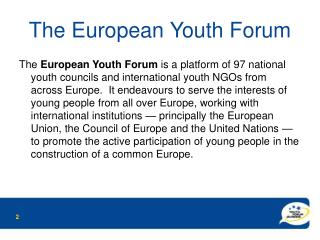 The European Youth Forum