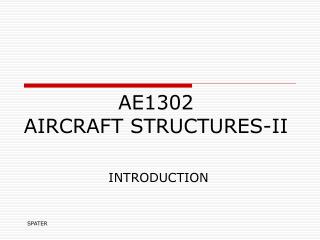 AE1302 AIRCRAFT STRUCTURES-II
