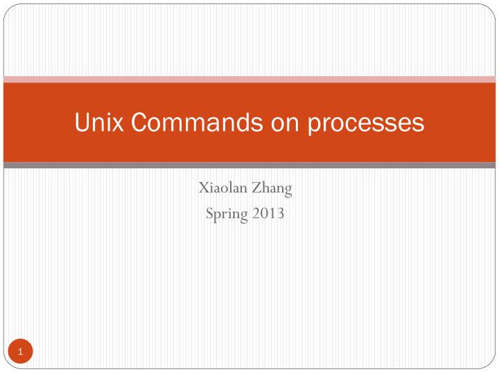 unix commands on processes