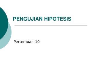 pengujian hipotesis