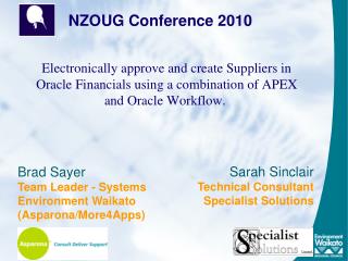 NZOUG Conference 2010