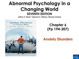 chapter 6 pp 194 207 anxiety disorders