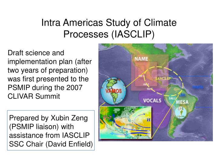 intra americas study of climate processes iasclip