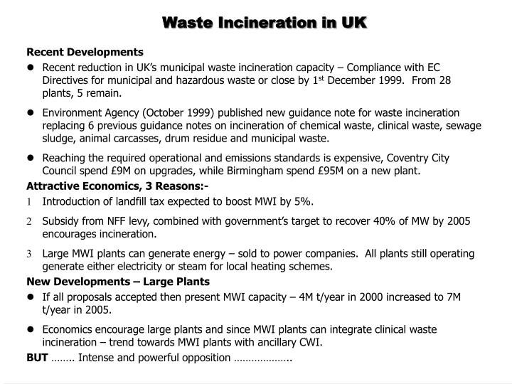 waste incineration in uk
