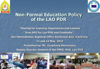 Non-Formal Education Policy of the LAO PDR