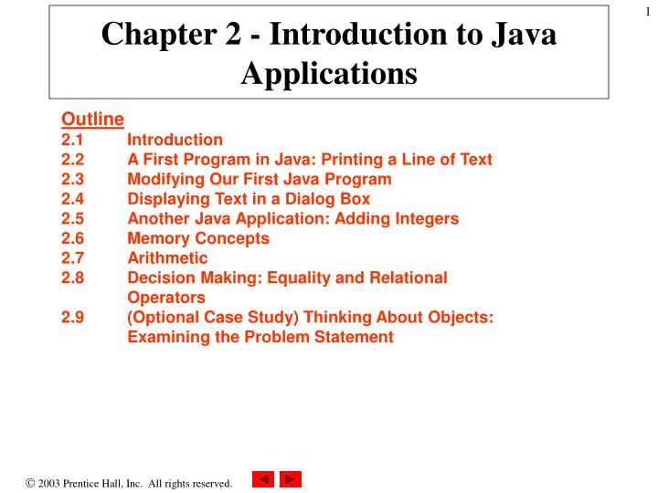 chapter 2 introduction to java applications