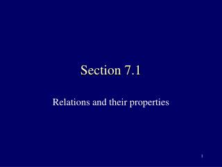 section 7 1