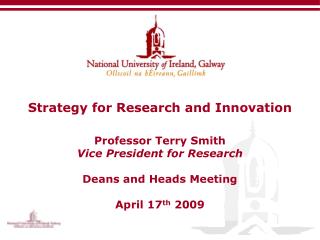 Strategy for Research and Innovation Objective and Vision
