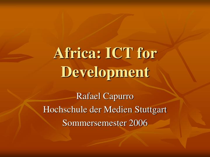 africa ict for development