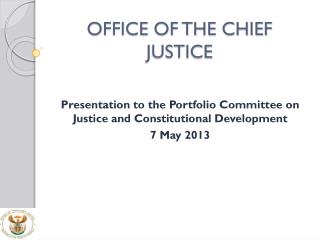 office of the chief justice