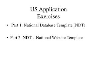 US Application Exercises