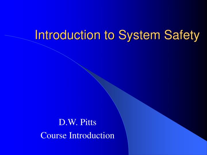 introduction to system safety