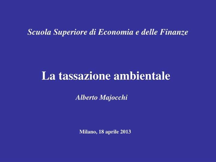 scuola superiore di economia e delle finanze