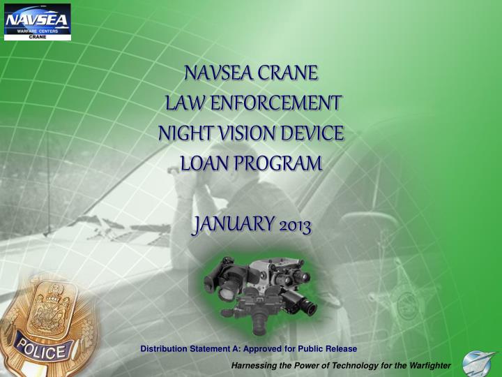 navsea crane law enforcement night vision device loan program january 2013
