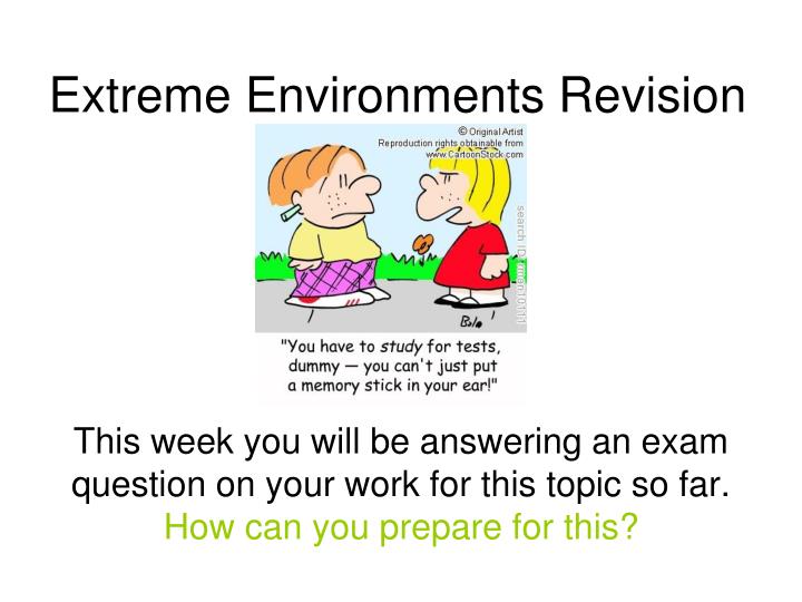 extreme environments revision