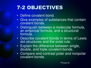 7-2 OBJECTIVES