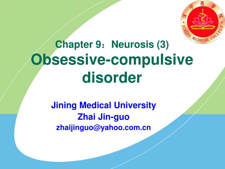 chapter 9 neurosis 3 obsessive compulsive disorder