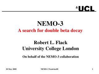 NEMO-3 A search for double beta decay