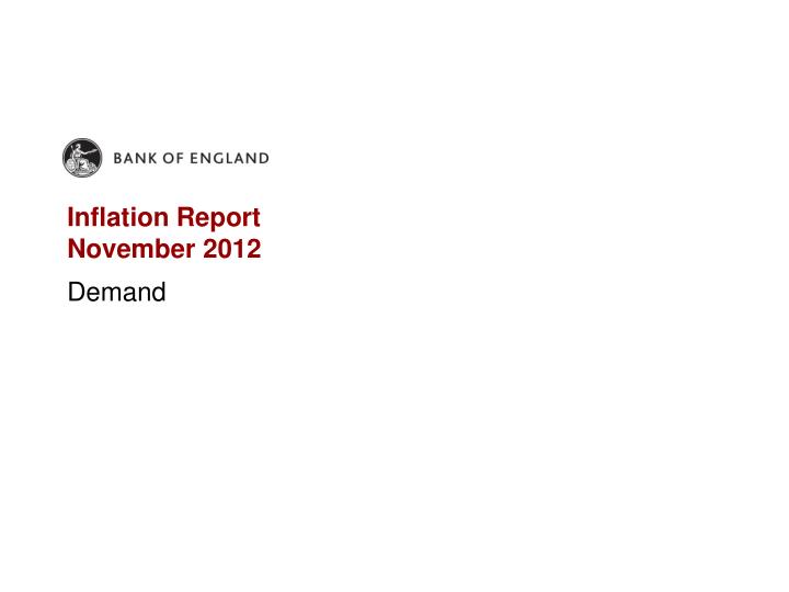inflation report november 2012