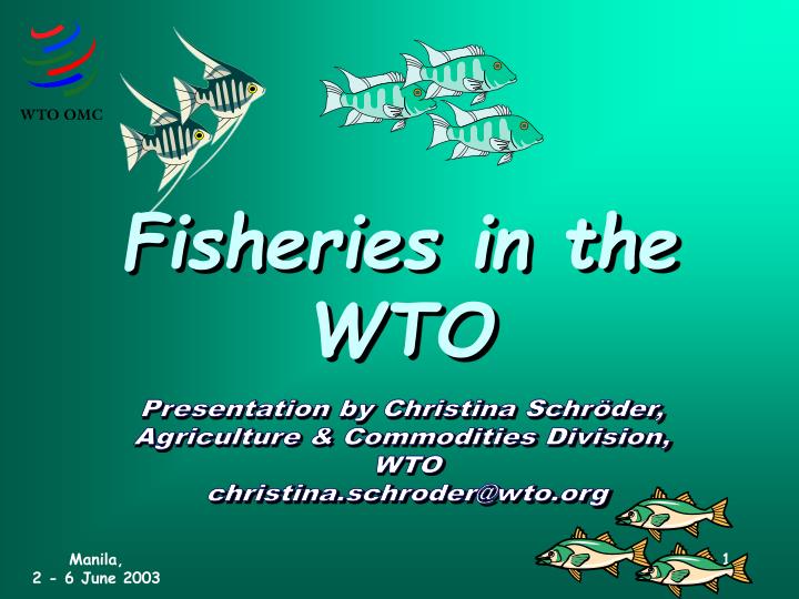 fisheries in the wto