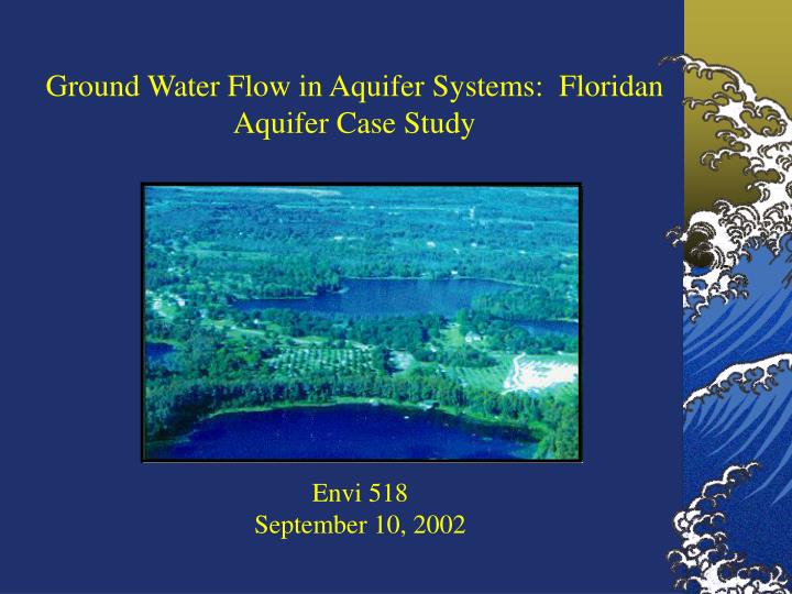 ground water flow in aquifer systems floridan aquifer case study