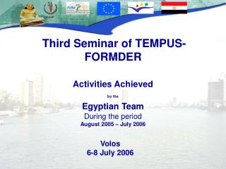 Third Seminar of TEMPUS- FORMDER