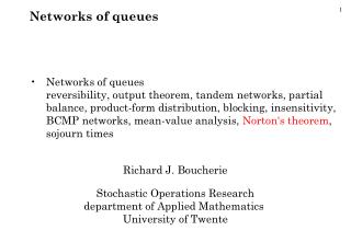 Networks of queues