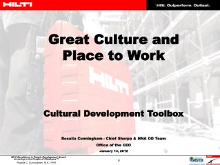 Great Culture and Place to Work