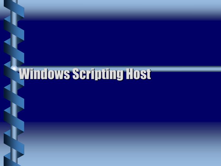 windows scripting host