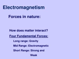 Electromagnetism